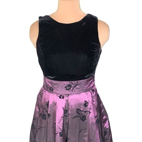 Vintage Black and Purple Prom Dress - Picture 5 of 12